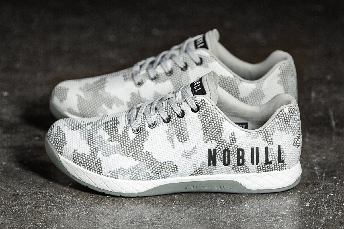 Nobull Superfabric Women\'s Trainers White Camo | Australia (MY9371)